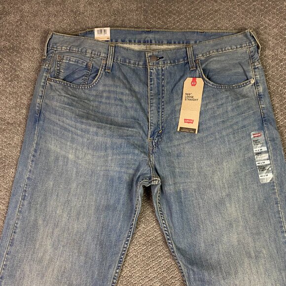 Levi's 569 Loose Straight Jeans Men's 40 x 32 Measures 42 x 31 Blue Cotton - Picture 2 of 16